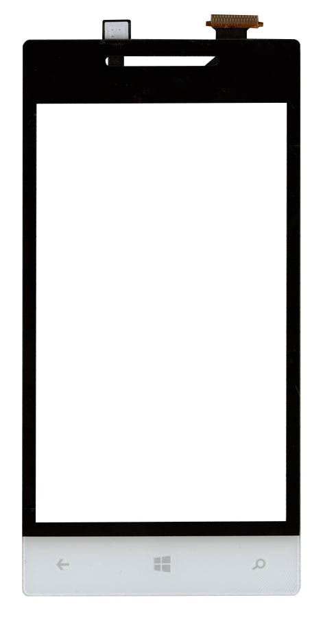 Сенсорное стекло (тачскрин) для HTC Windows Phone 8S (A620e) черное с белым