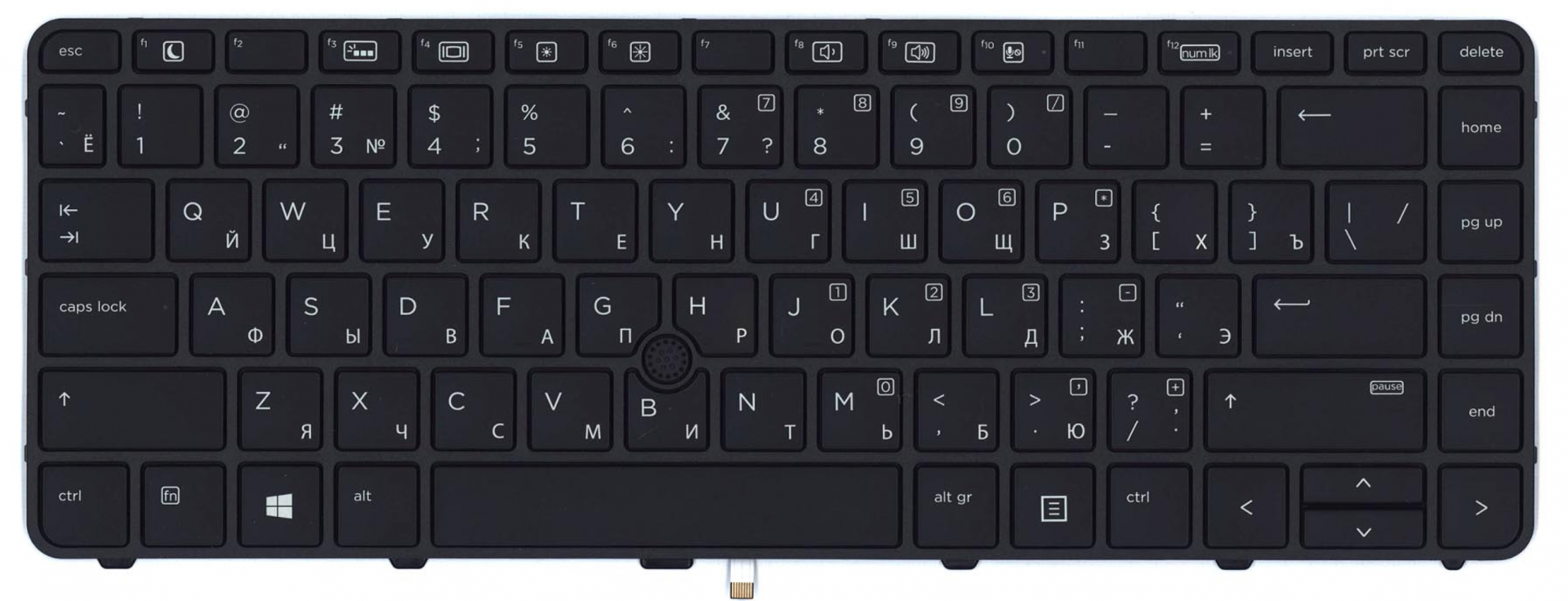 Клавиатура HP ProBook 640 G3 Z2W28EA с подсветкой, OEM