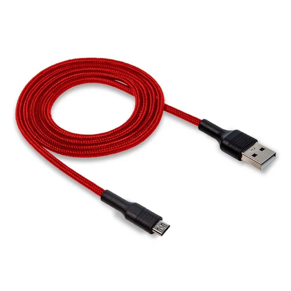 Кабель USB - micro USB WALKER C575 красный (1м)