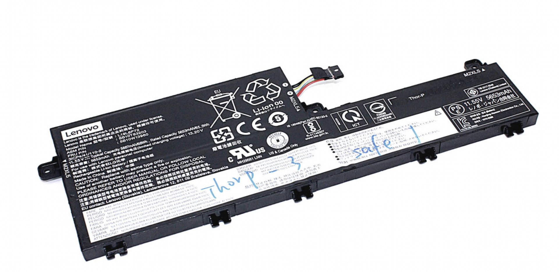 Аккумулятор Lenovo ThinkPad P15v 1st Gen 11.52, 5930mAh, Original