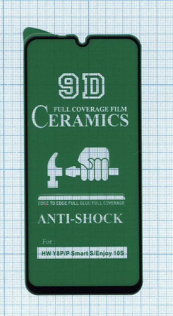 Керамическая пленка (стекло) для Huawei Y8p черная