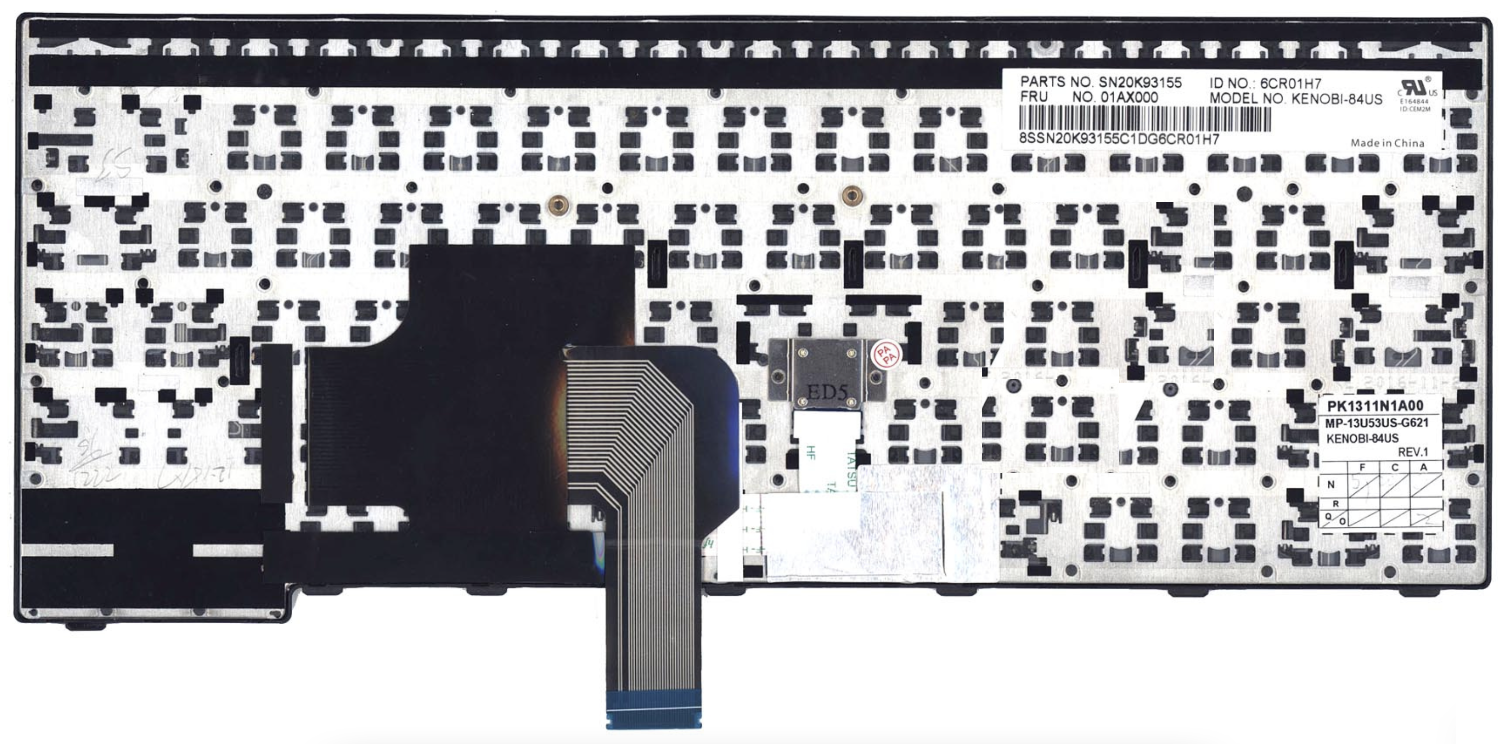 Клавиатура Lenovo ThinkPad E475 с указателем, OEM