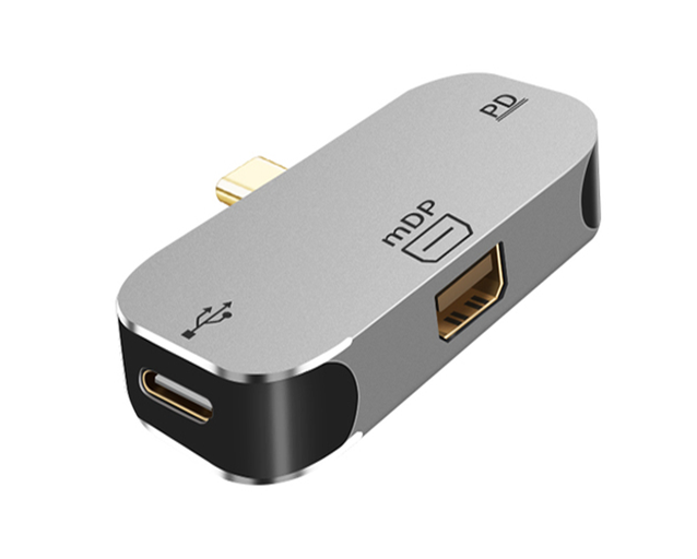 Адаптер Type C на Mini Display Port + Type C + PD