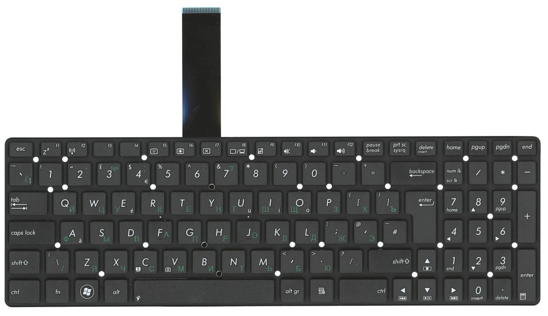 Клавиатура Asus A55A вертикальный Enter, OEM