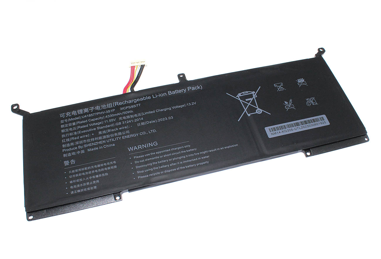 Аккумуляторная батарея для ноутбука Haier i1400FM (U418577PHV-3S1P) 11.55V 4330mAh/50Wh
