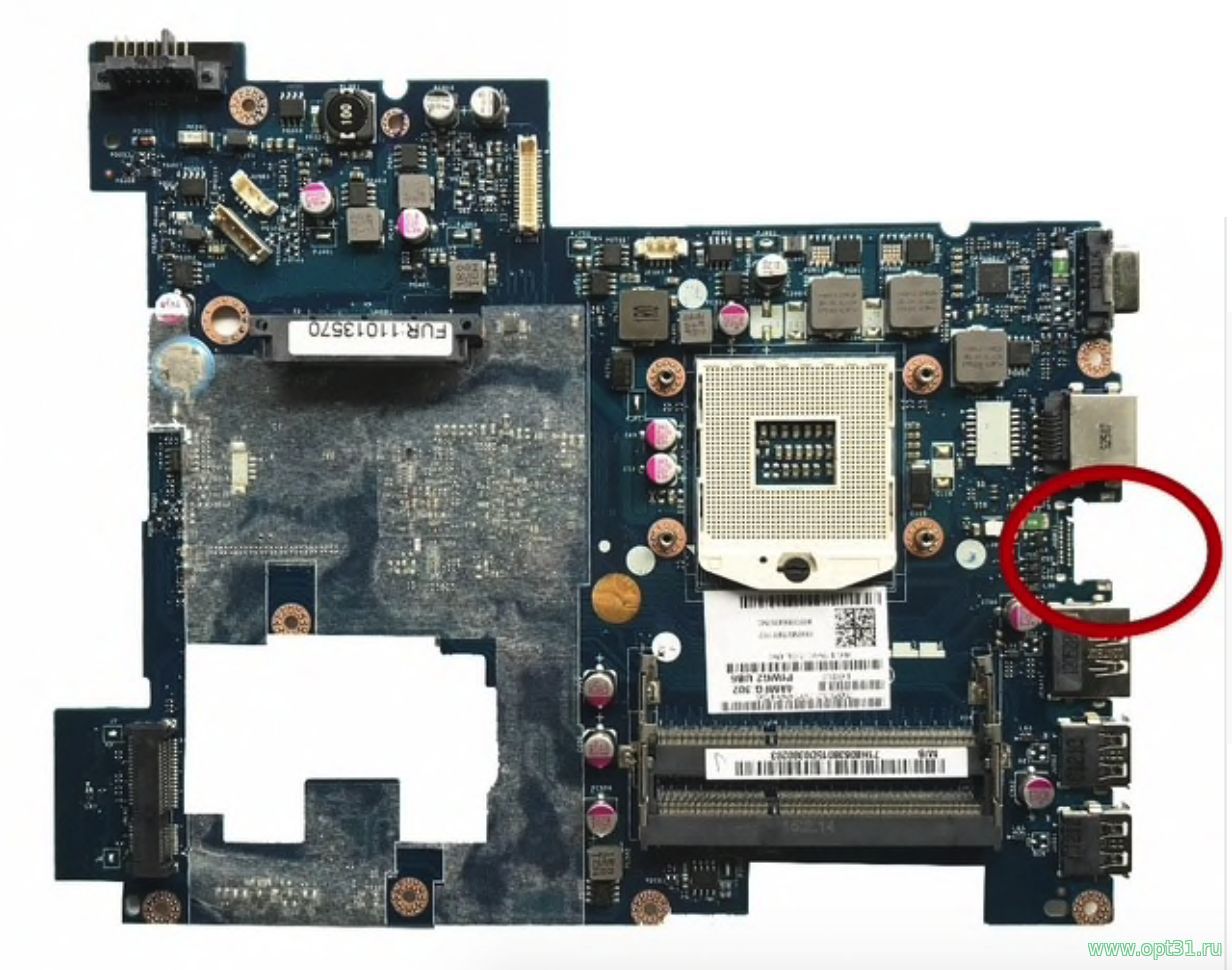 Материнская плата Lenovo G570, G575 (rPGA989, без видео, без HDMI)