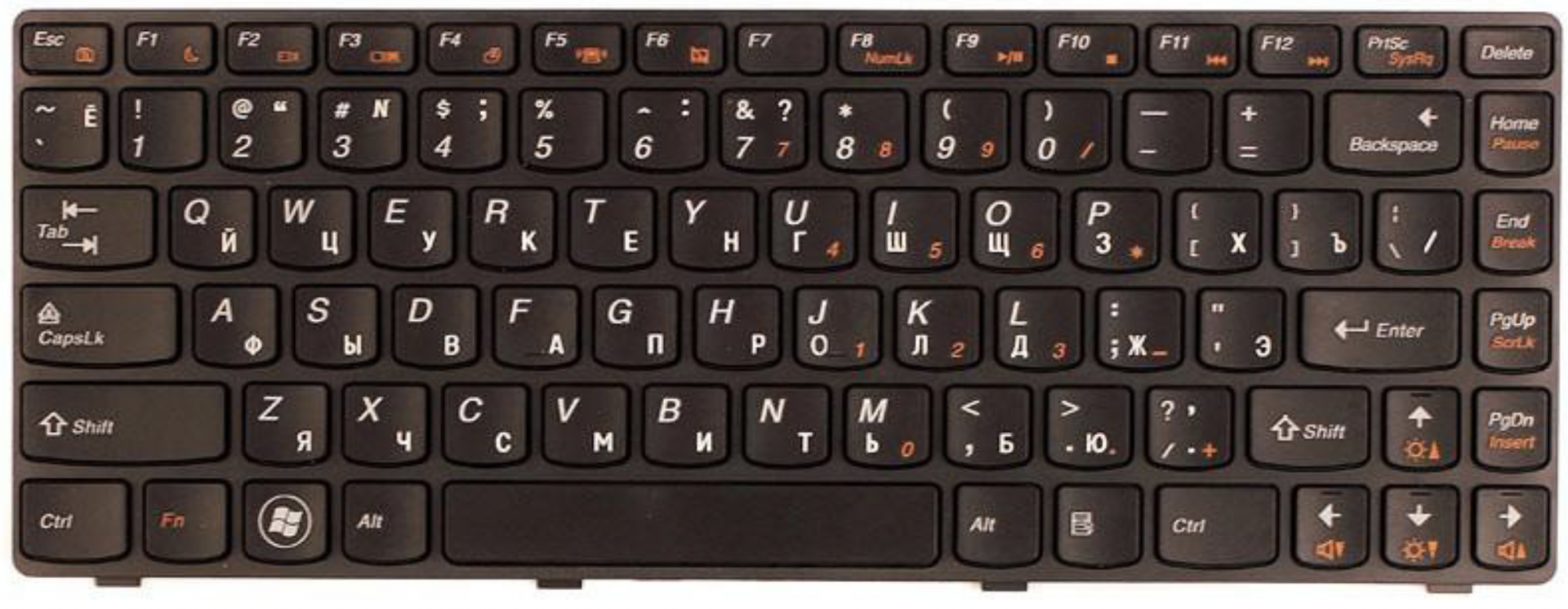 Клавиатура Lenovo IdeaPad B470 версия 2, OEM