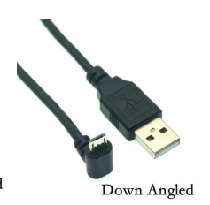 Кабель USB  Type A на Micro USB угол вниз  0,25 м