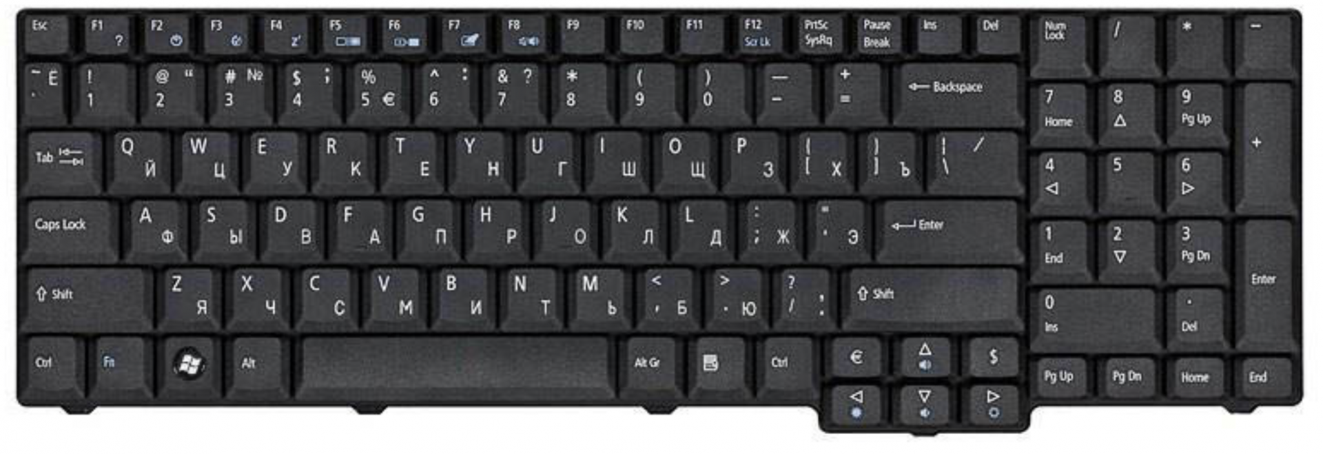 Клавиатура Acer Aspire 9802 OEM