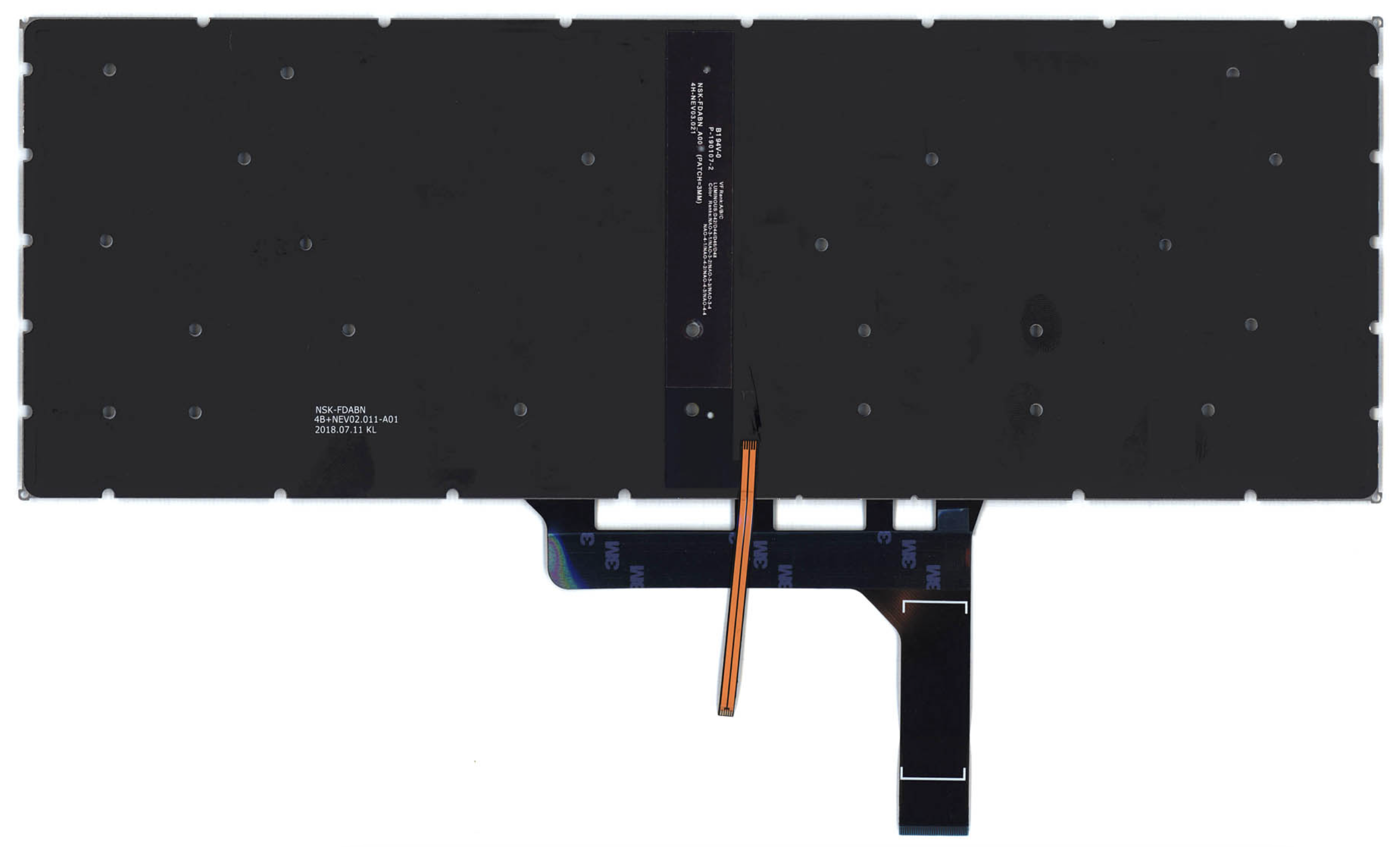 Клавиатура MSI GF63 Thin 9RCX-685XRU с подсветкой, OEM