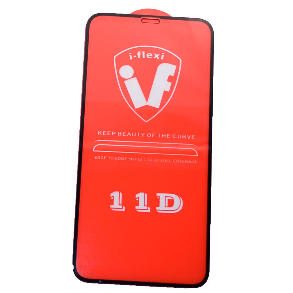 Защитное стекло iPhone Xr/11 2,5D Full Glue с рамкой черное /тех.пак/комплект 25 шт/