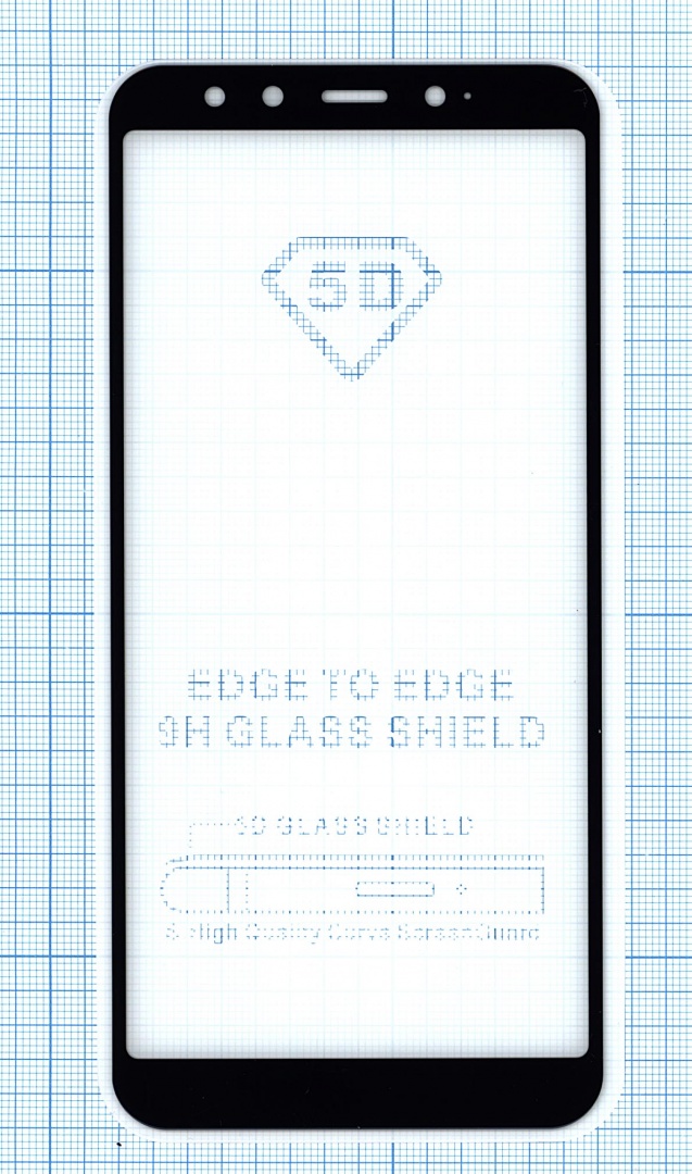 Защитное стекло "Полное покрытие" для Xiaomi Mi A2 Lite / Mi 6X черное