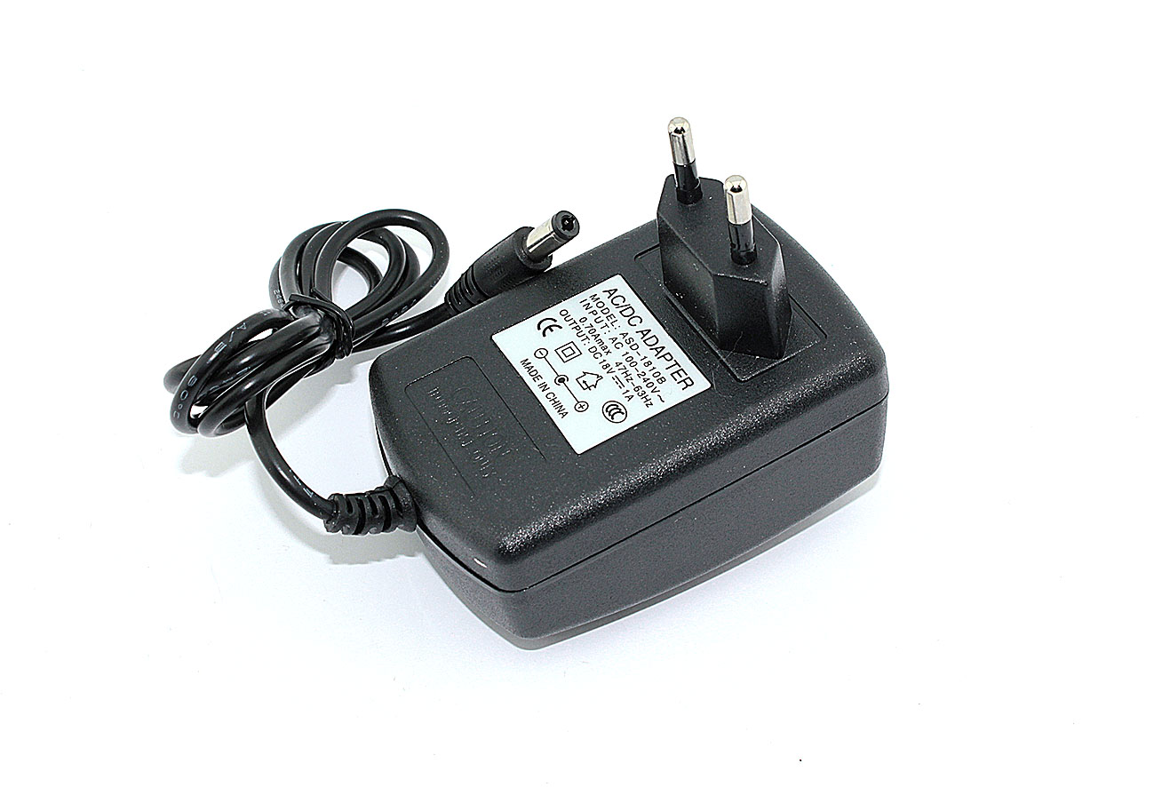 Блок питания (сетевой адаптер) 18V 1A 5.5x2.1