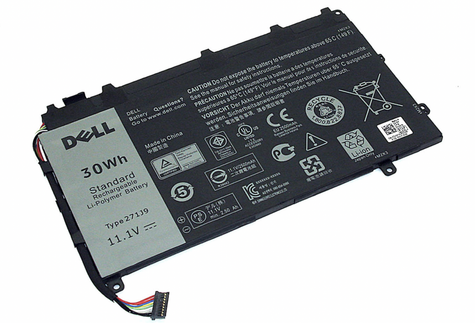 Аккумулятор DELL Latitude 13 7350 11.1V, 2700mAh, Original