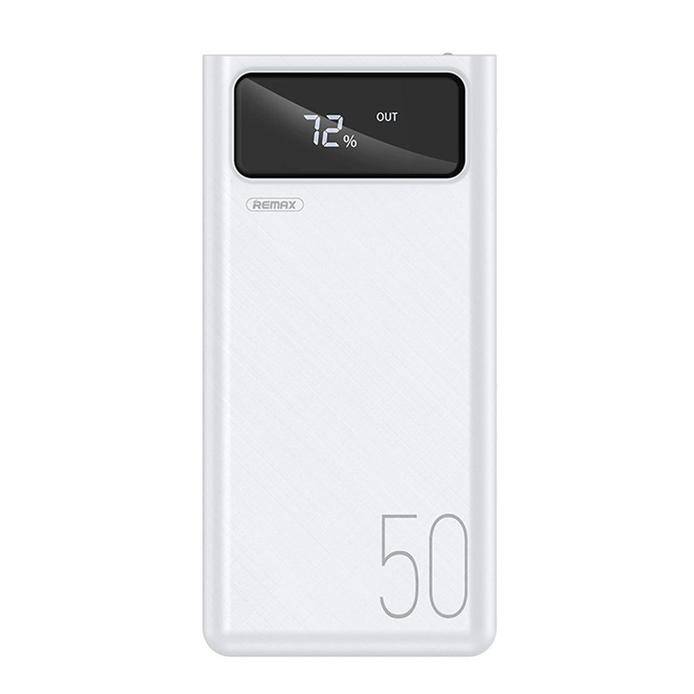 Power Bank 50000mA REMAX Mengine RPP-162 (4 USB выхода 2,1A) белый + фонарик