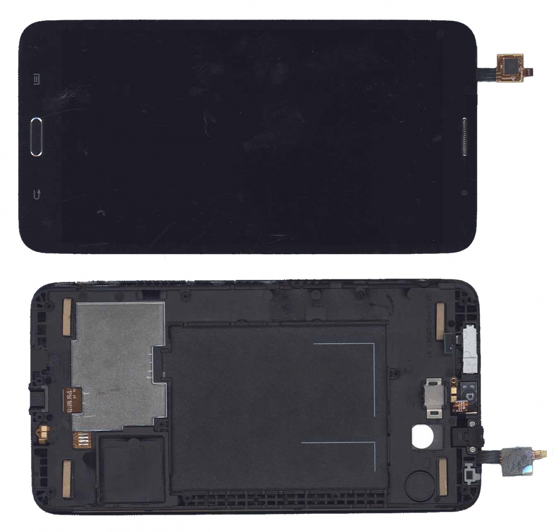 Модуль (матрица + тачскрин) для Samsung Galaxy Mega 7.0 SM-T2558 черный с рамкой