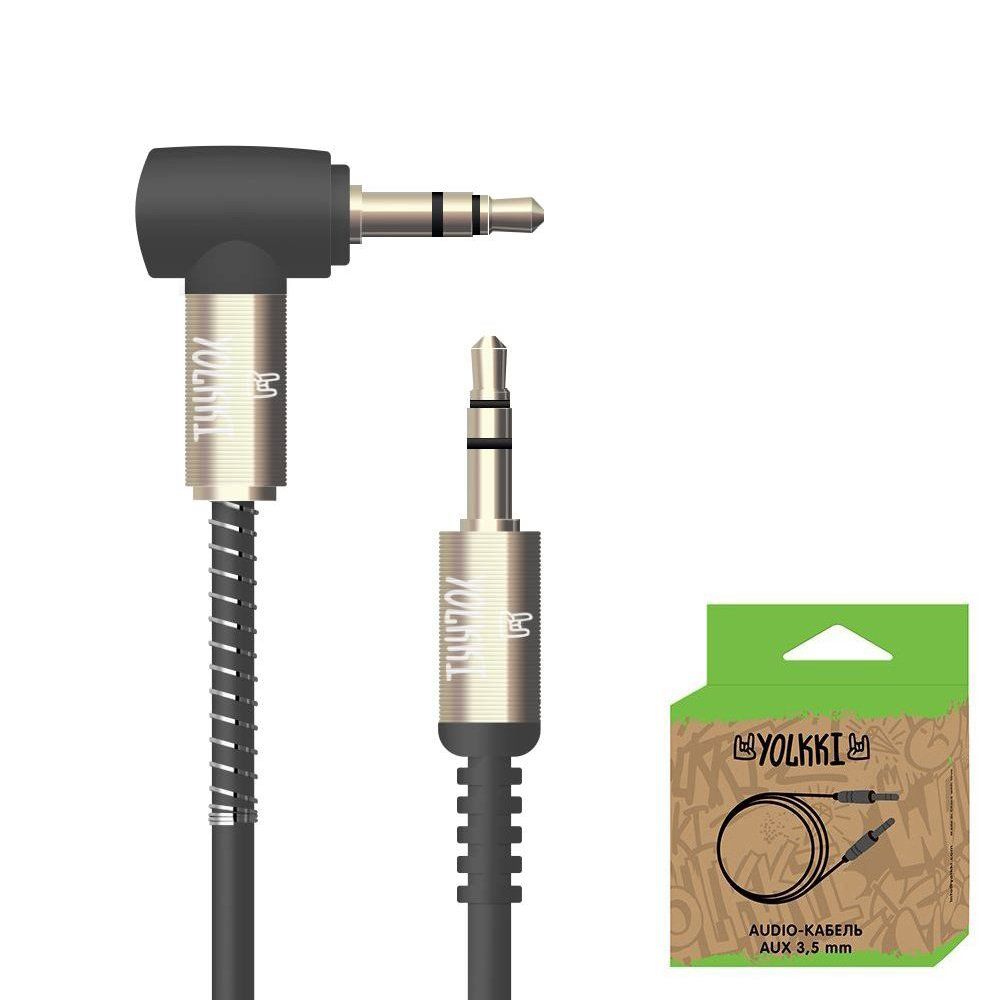 Кабель AUX YOLKKI Harp box черный (1м)
