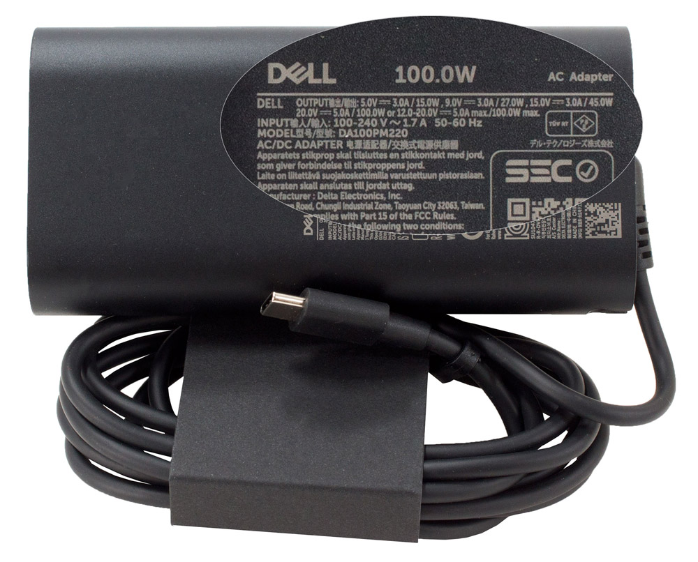 Блок питания (сетевой адаптер) для ноутбуков Dell 20V 5A 100W Type C