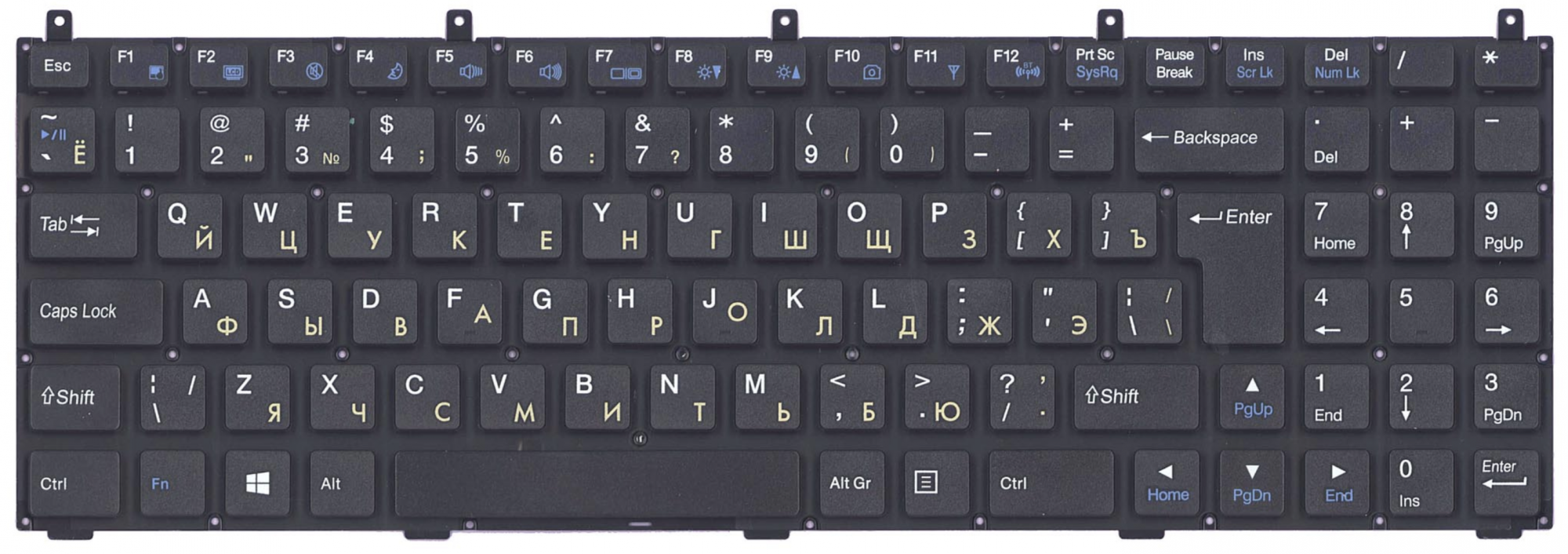 Клавиатура DNS W765S без рамки, широкий Enter, OEM