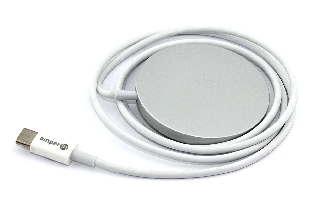 Беспроводное зарядное устройство Amperin 5V/3A, 9V/2A (Type-C 1m) 15W (YDS-TC015) белый