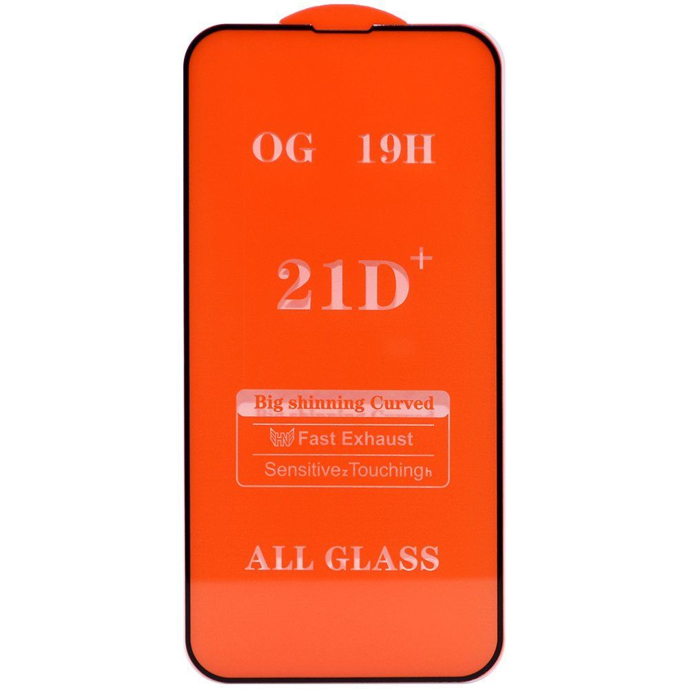 Защитное стекло iPhone 13/13 Pro 2,5D Full Glue с рамкой черное /тех.пак./