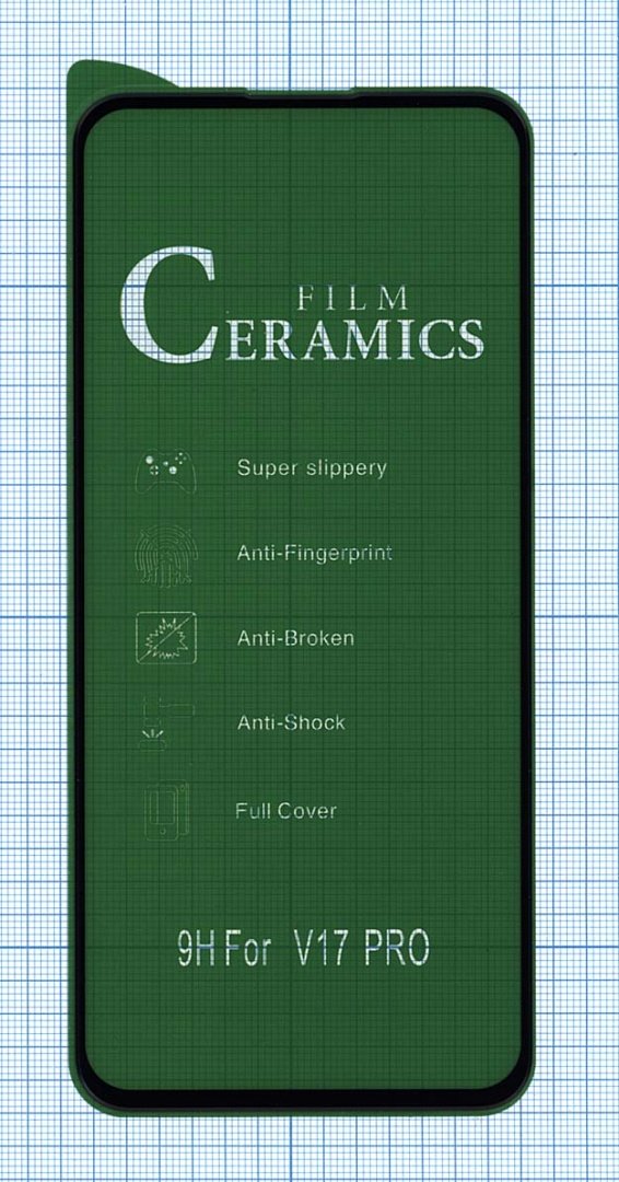 Керамическая пленка (стекло) для Vivo X30/ X30 Pro черная