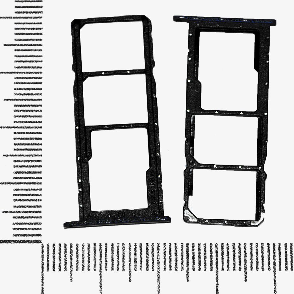 Держатель сим-карты Honor 8X черный orig Factory