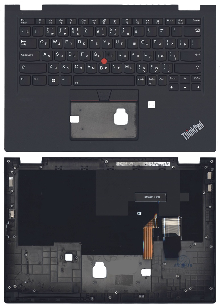 Клавиатура для ноутбука Lenovo ThinkPad X13 Yoga Gen 1 топкейс
