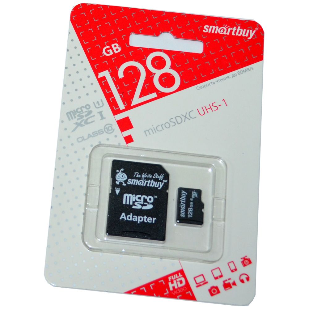 128GB SmartBuy MicroSDXC UHS-I U1 class 10