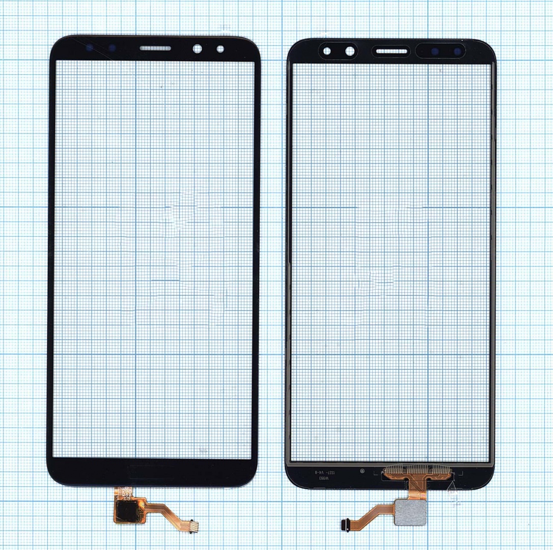 Сенсорное стекло (тачскрин) для Huawei Nova 2i черное