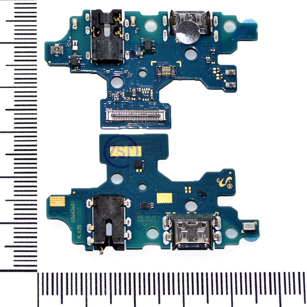 Шлейф (плата) Samsung SM-A750F/Galaxy A7 + системный разъем + разъем гарнитуры + микр orig Factory