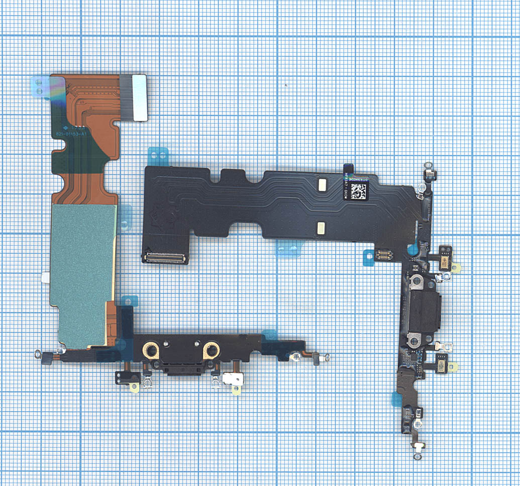 Шлейф разъема питания для iPhone 8 Plus черный