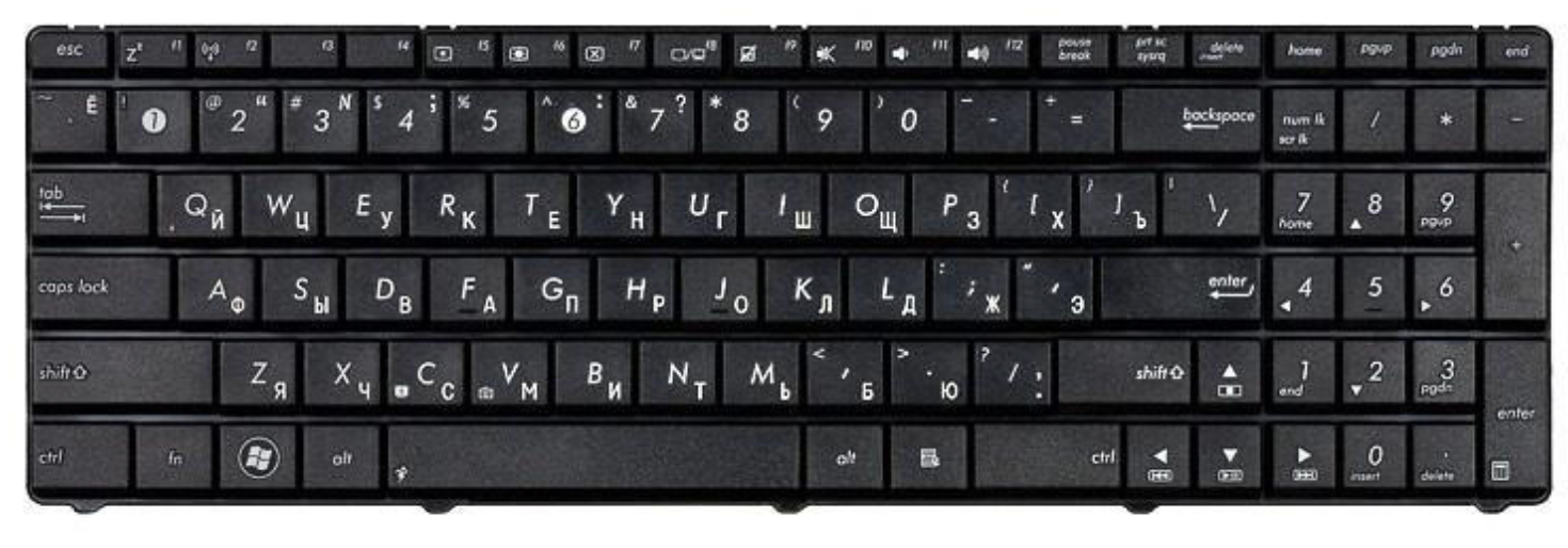 Клавиатура ASUS F50SF матовая, OEM