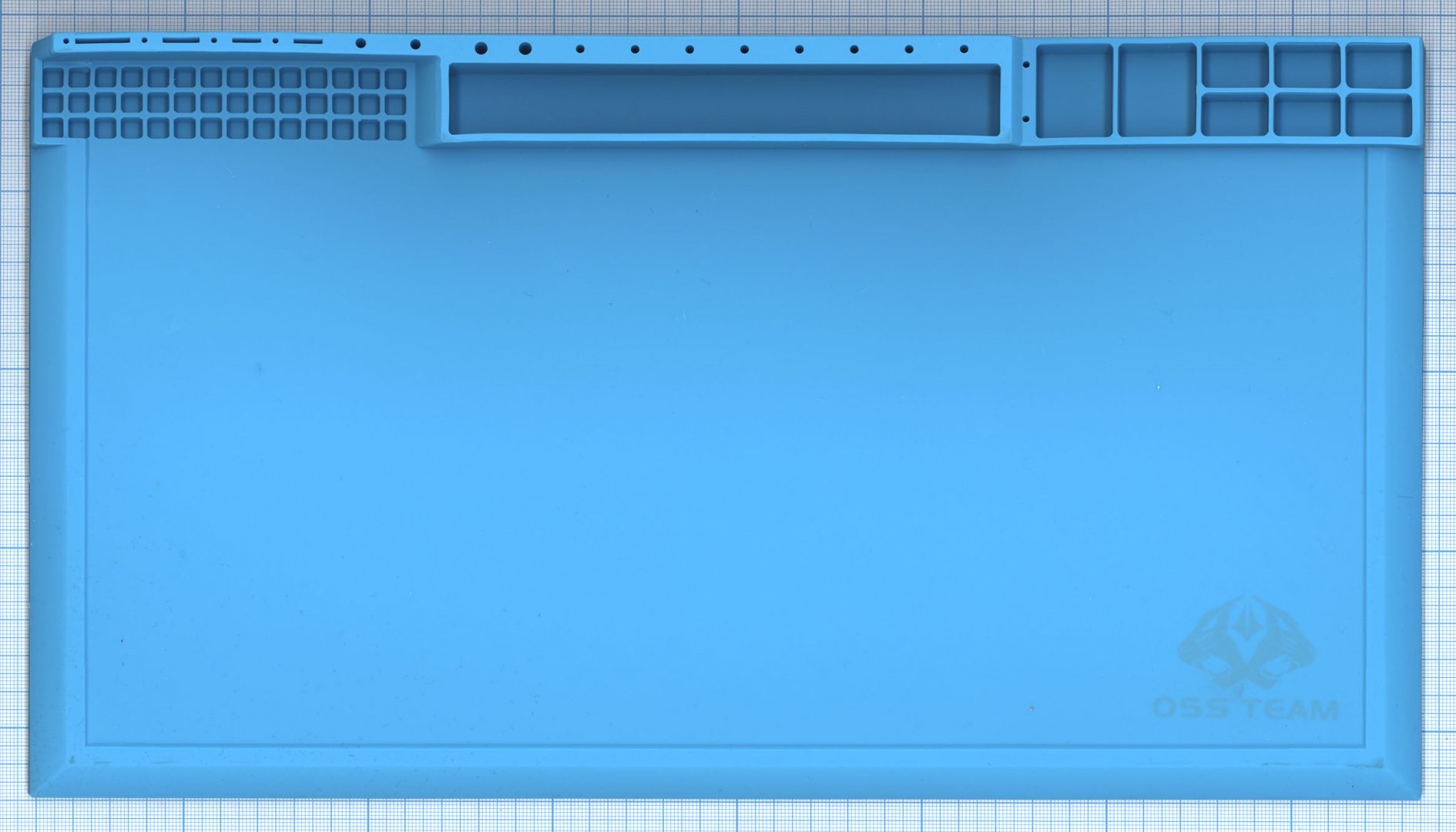 Резиновый коврик для работы с телефонами/планшетами с магнитными ячейками для мелких деталей 210х38