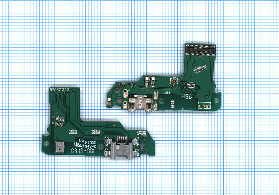 Плата разъема питания с микрофоном для Huawei Honor 7A Pro/ Y6 2018