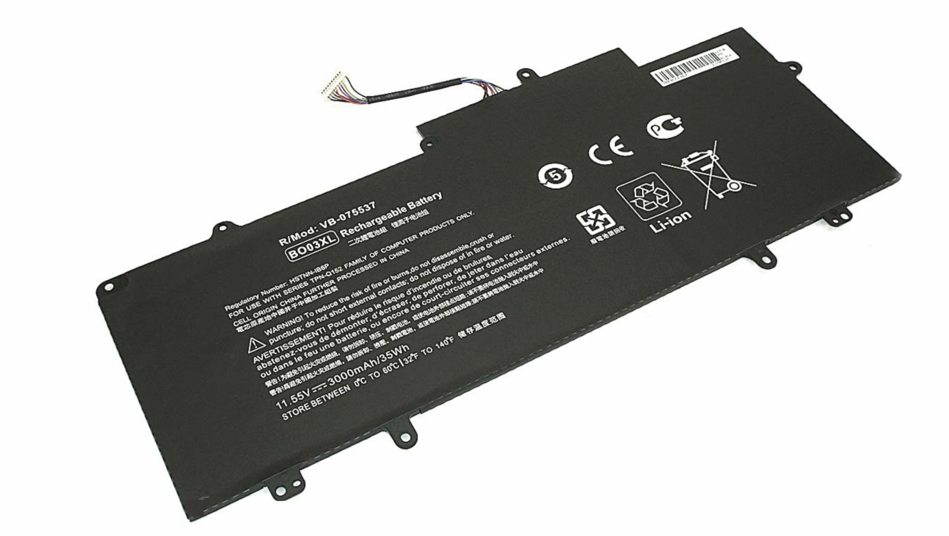 Аккумулятор HP Chromebook 14 11.55V, 3000mAh, OEM