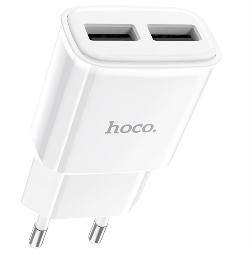 Блок питания (сетевой адаптер) HOCO C88A Star два порта USB, 2.4A, 10.8W белый