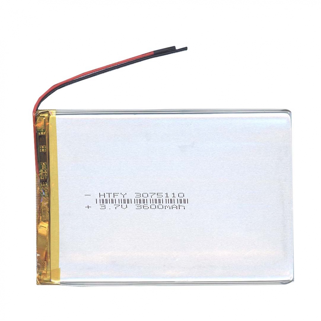 Аккумулятор Li-Pol (батарея) 3*75*110мм 2pin 3.7V/3600mAh