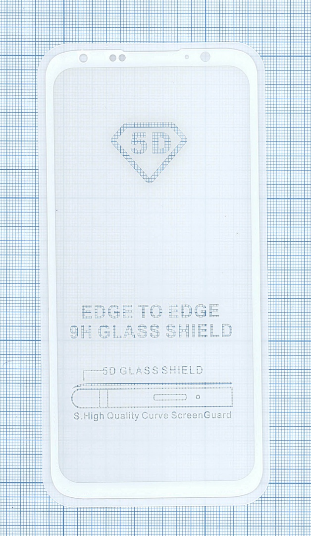 Защитное стекло "Полное покрытие" для Meizu 16th Plus белое