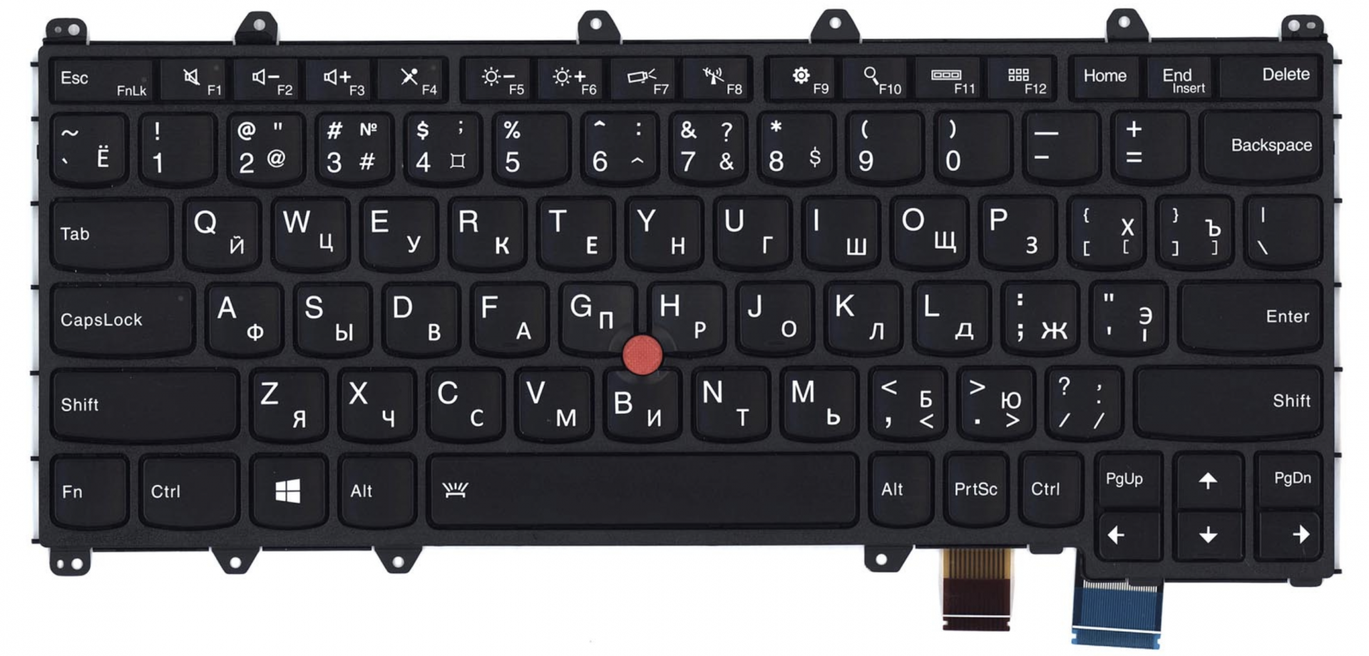 Клавиатура Lenovo Thinkpad X380 с подсветкой, OEM