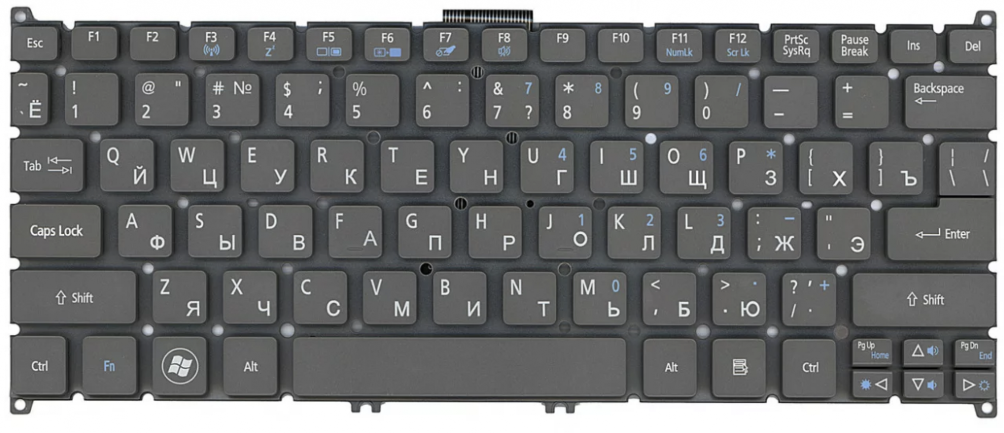 Клавиатура Acer Aspire V5-131 серая, OEM