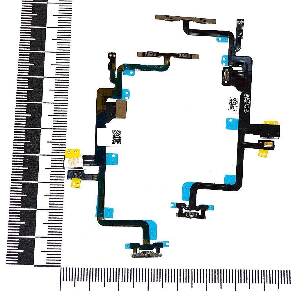Шлейф iPhone 7 Plus + кнопка включения + кнопки громкости + микрофон + вспышка