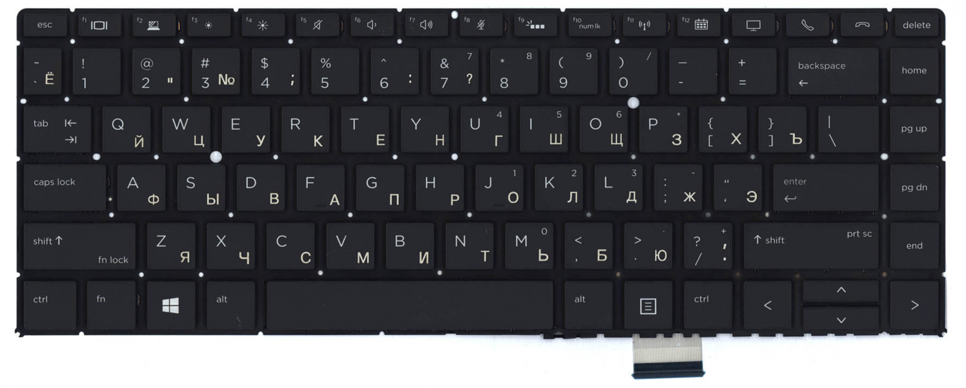 Клавиатура HP EliteBook x360 1040 G5 с подсветкой, OEM