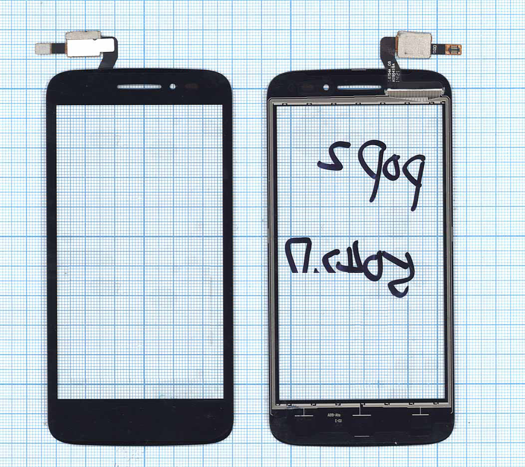 Сенсорное стекло (тачскрин) для Alcatel POP 2 5042D черное