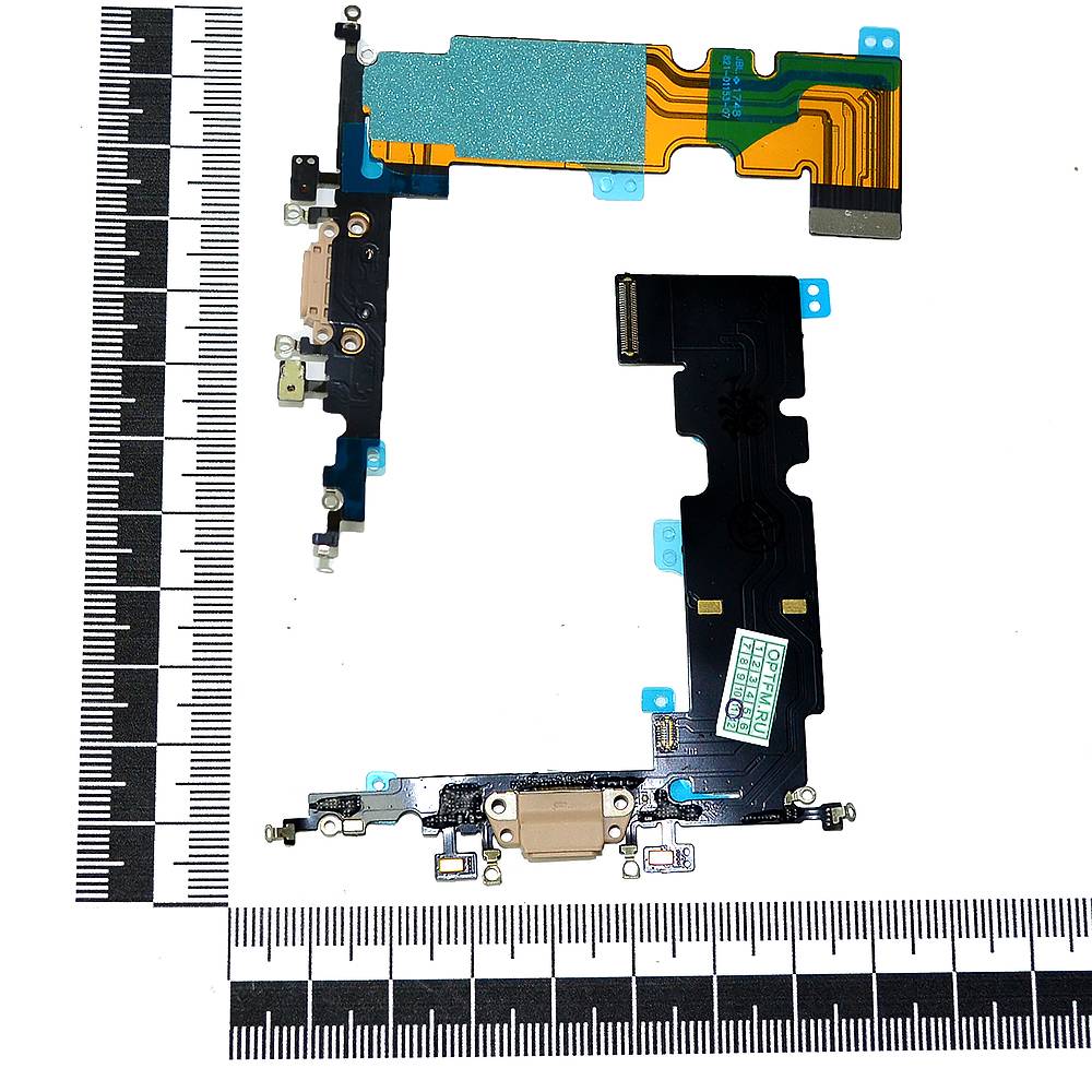 Шлейф iPhone 8 Plus + разъем зарядки золото