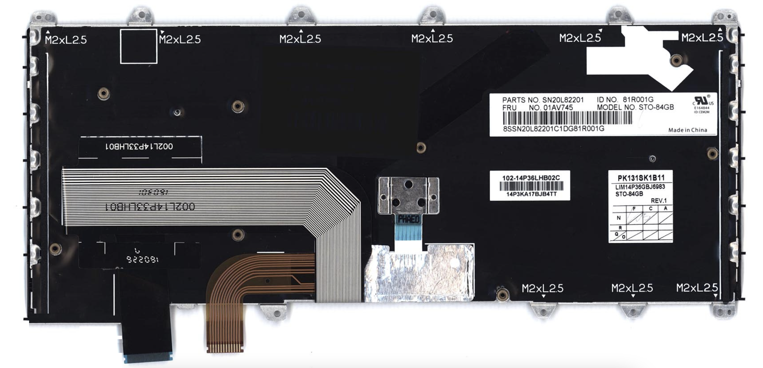 Клавиатура LENOVO ThinkPad X380 Yoga с подсветкой, OEM