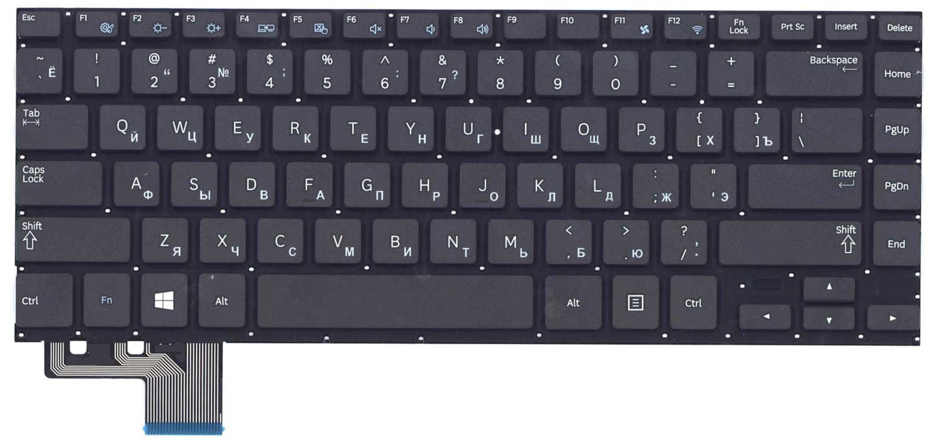 Клавиатура Samsung NP530U4B OEM