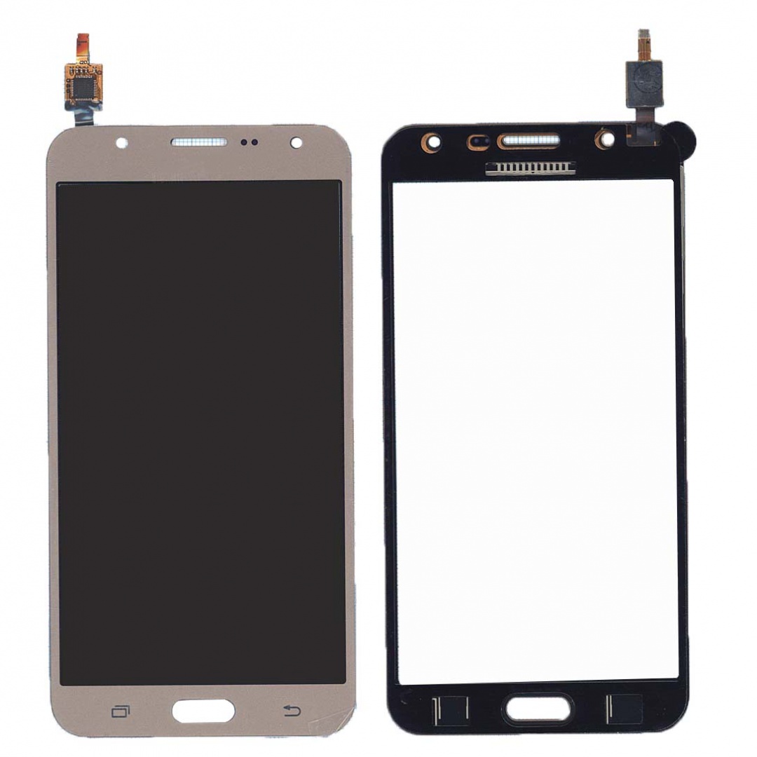 Сенсорное стекло (тачскрин) для Samsung Galaxy J7 SM-J700H золотистое