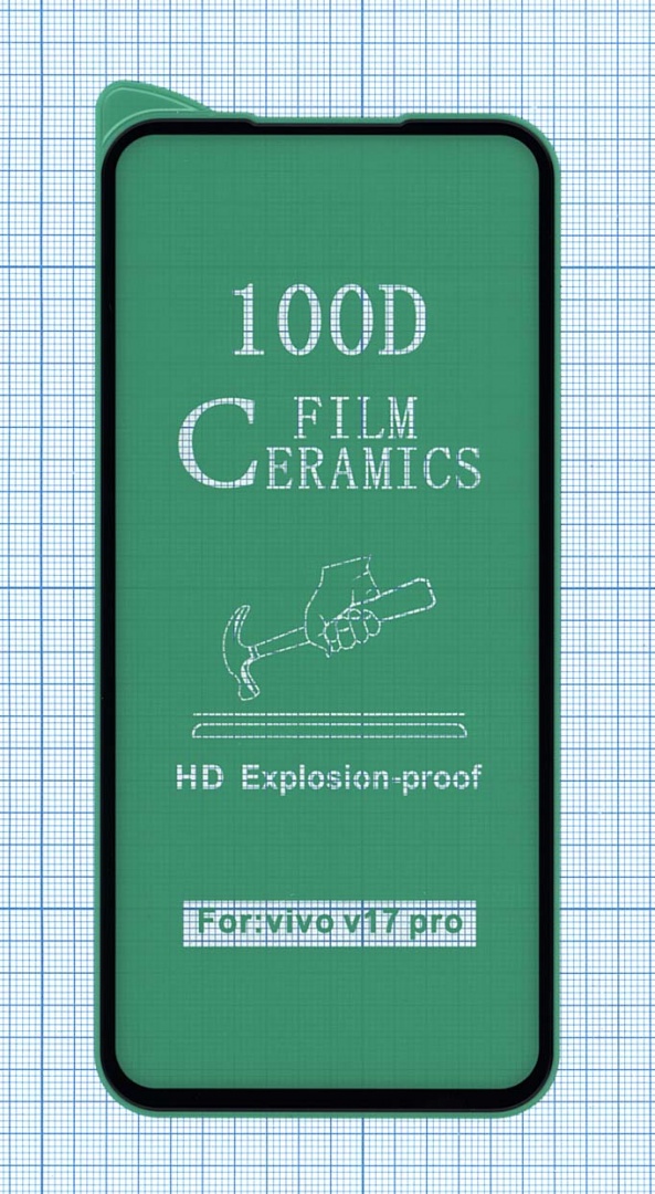 Керамическая пленка (стекло) для OPPO Reno 2 черная