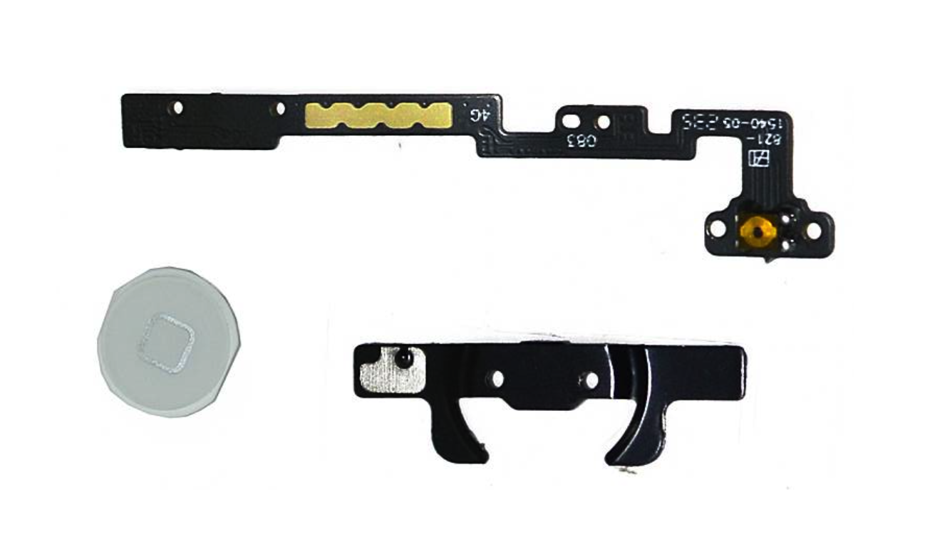 Шлейф iPad mini + кнопка "HOME" серебро